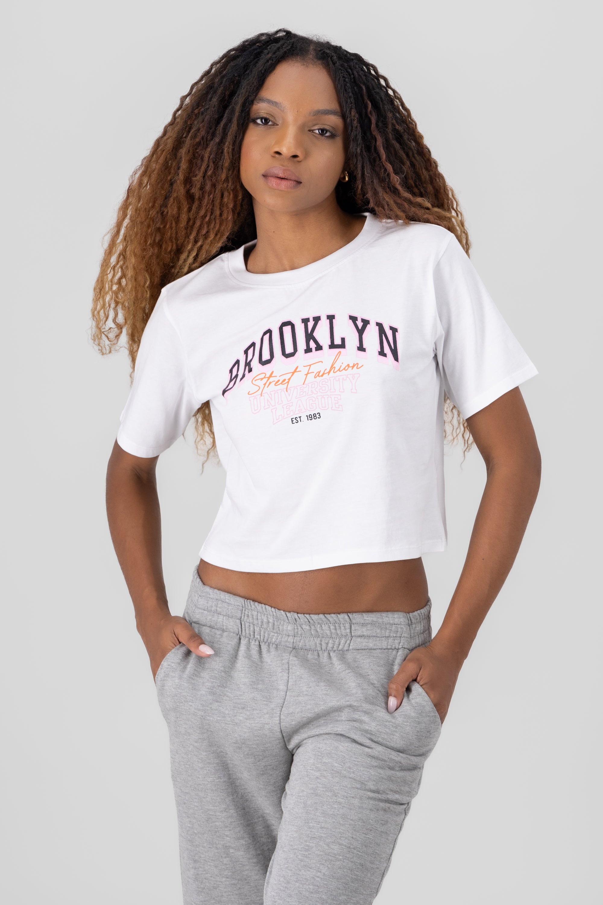 Brooklyn Print Crop Top