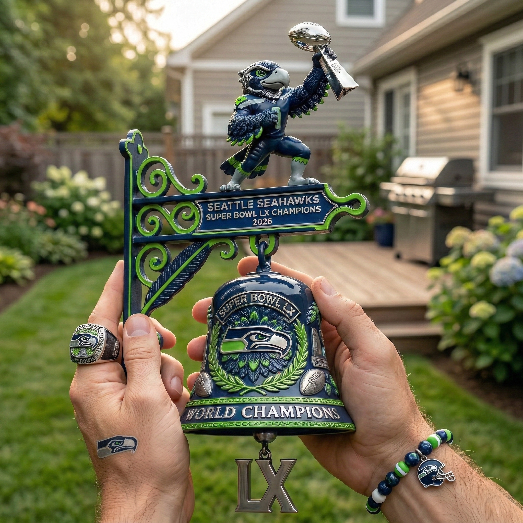 Seattle Seahawks – Super Bowl LX Champions Commemorative Bell (2026)