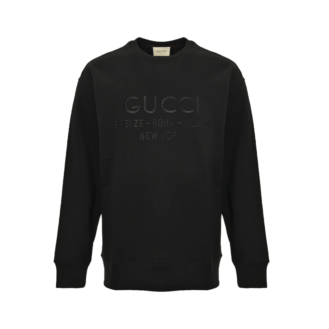 Gucci 24Fw obscure embroidered lettering crew neck sweatshirt
