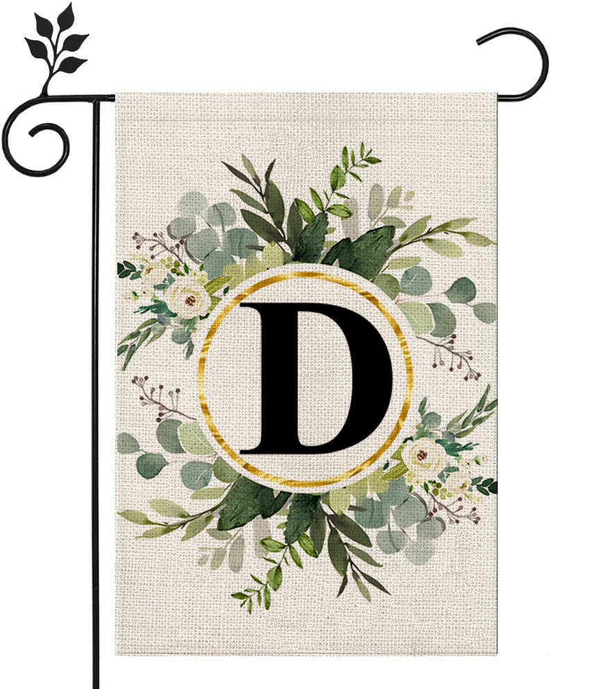 🔥Last Day Promotion-[SAVE 50% OFF]--Monogram Initial Letter Garden Flag-Family Last Name--BUY 3 GET 15% OFF & FREE SHIPPING