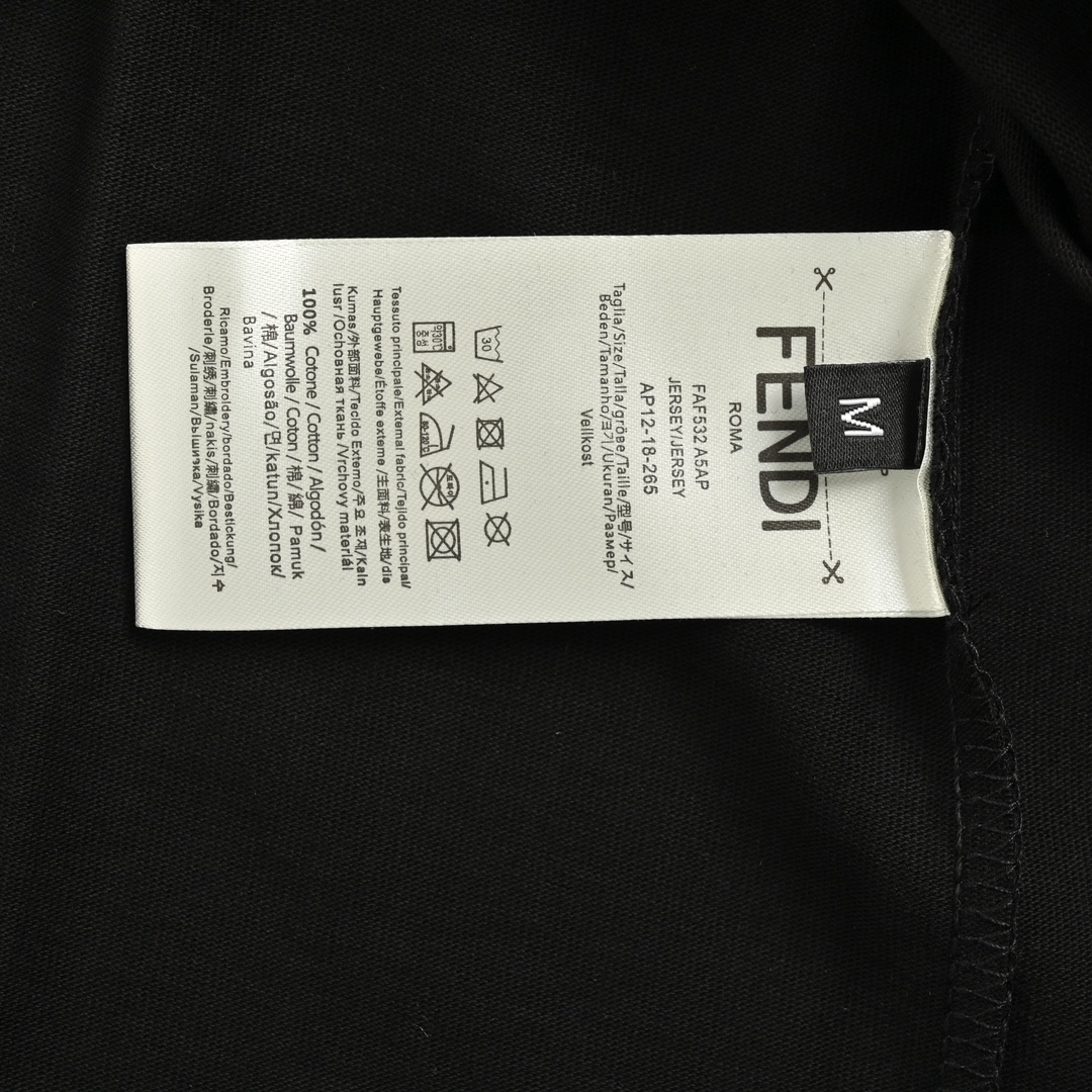 Fendi 24ss double F letter print short sleeves