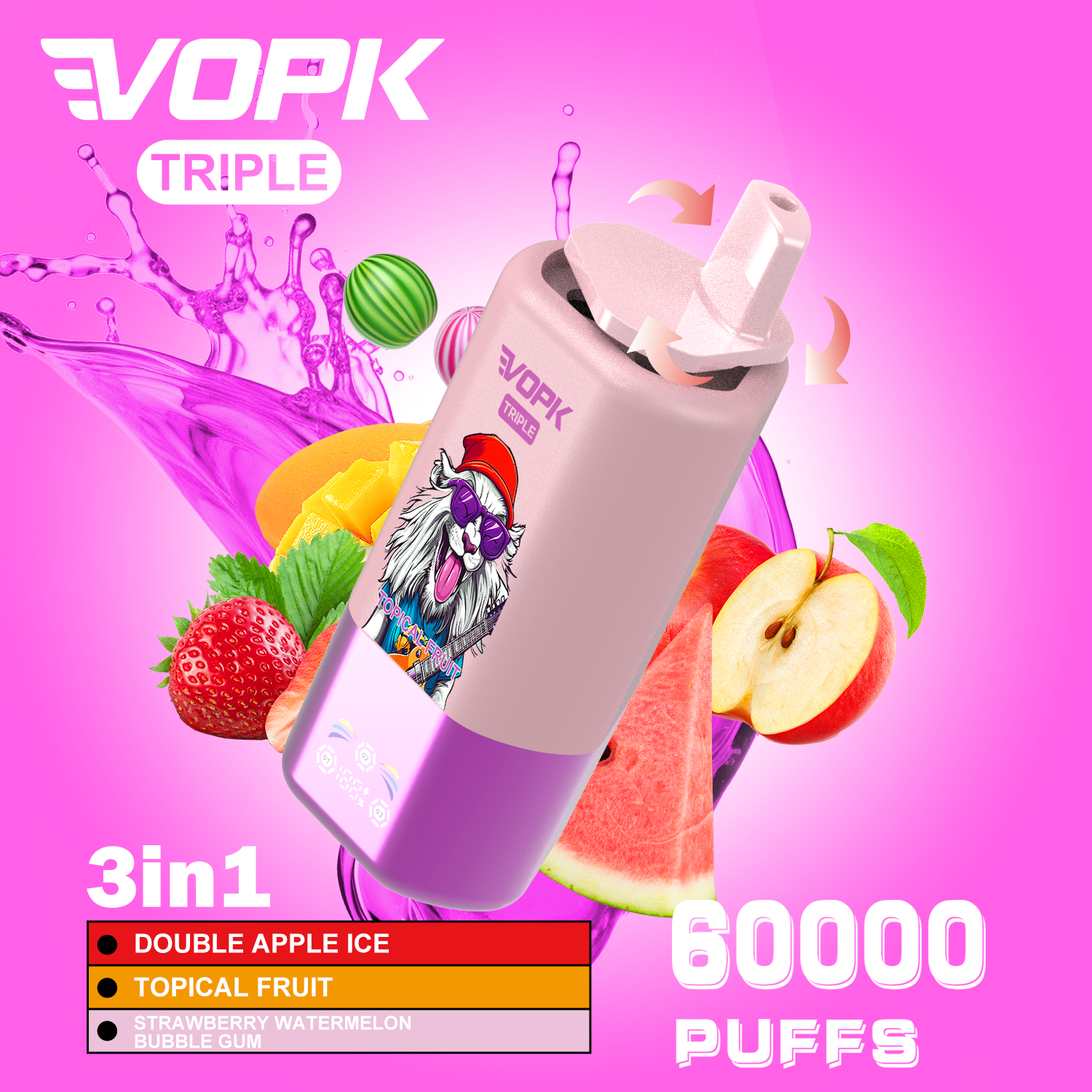 New! 3 In1 | 60000 Puffs