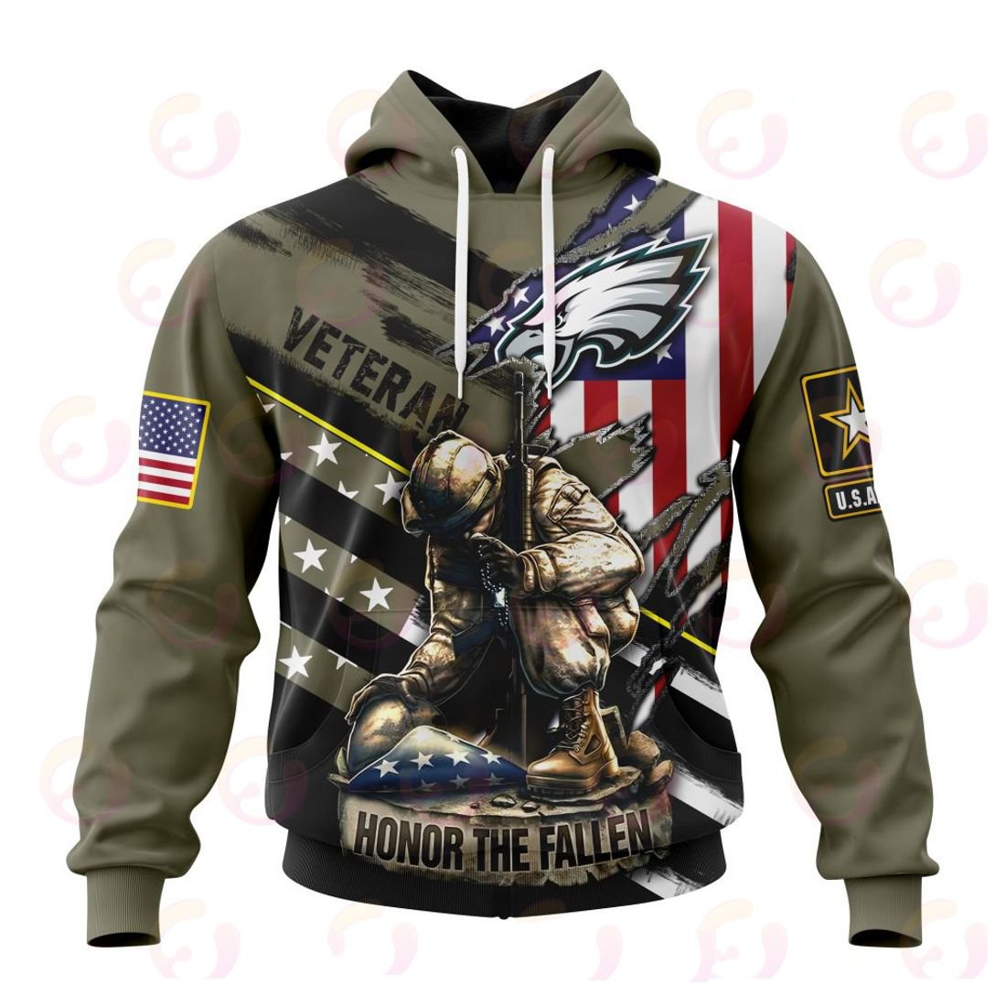 PHILADELPHIA EAGLES 3D HOODIE VETERANS
