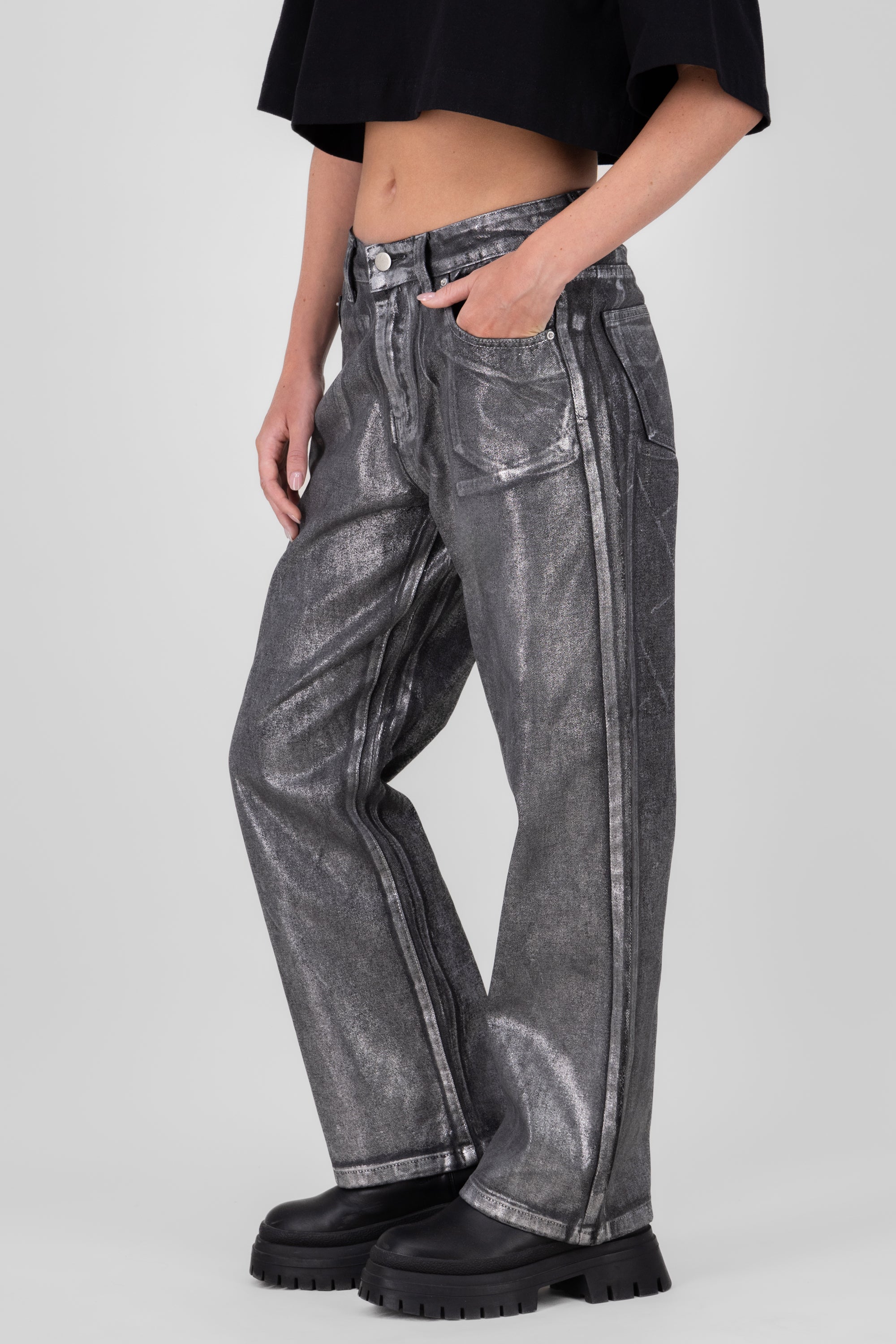 Straight Foil Jeans