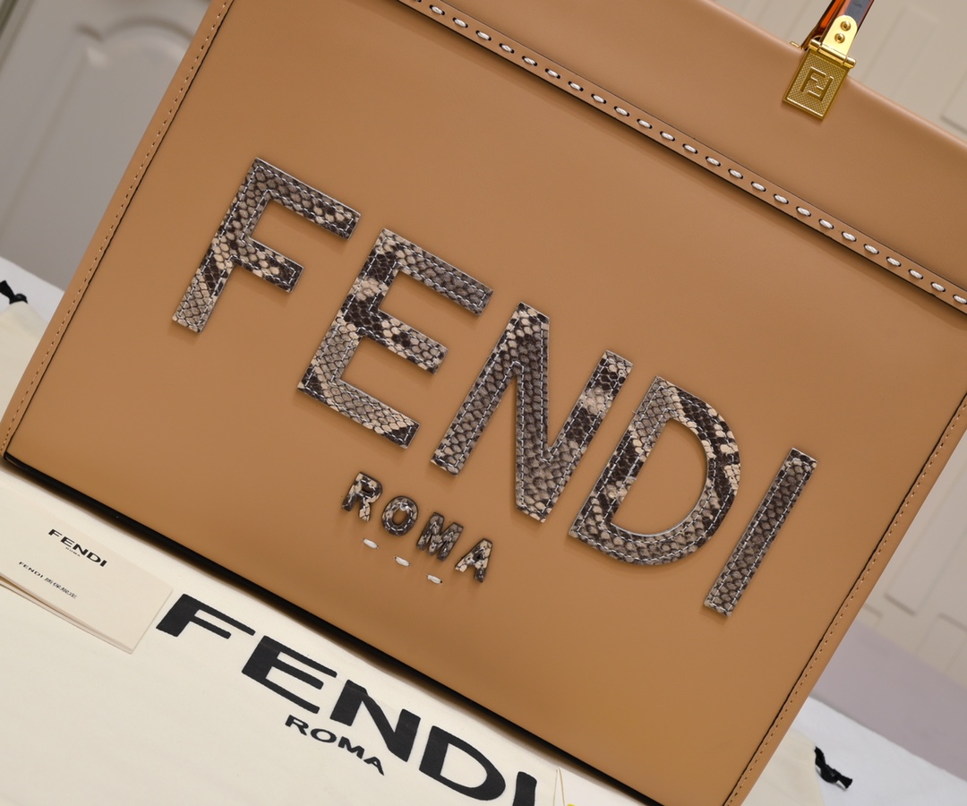 FENDI TOTE snake print tote bag 3363
