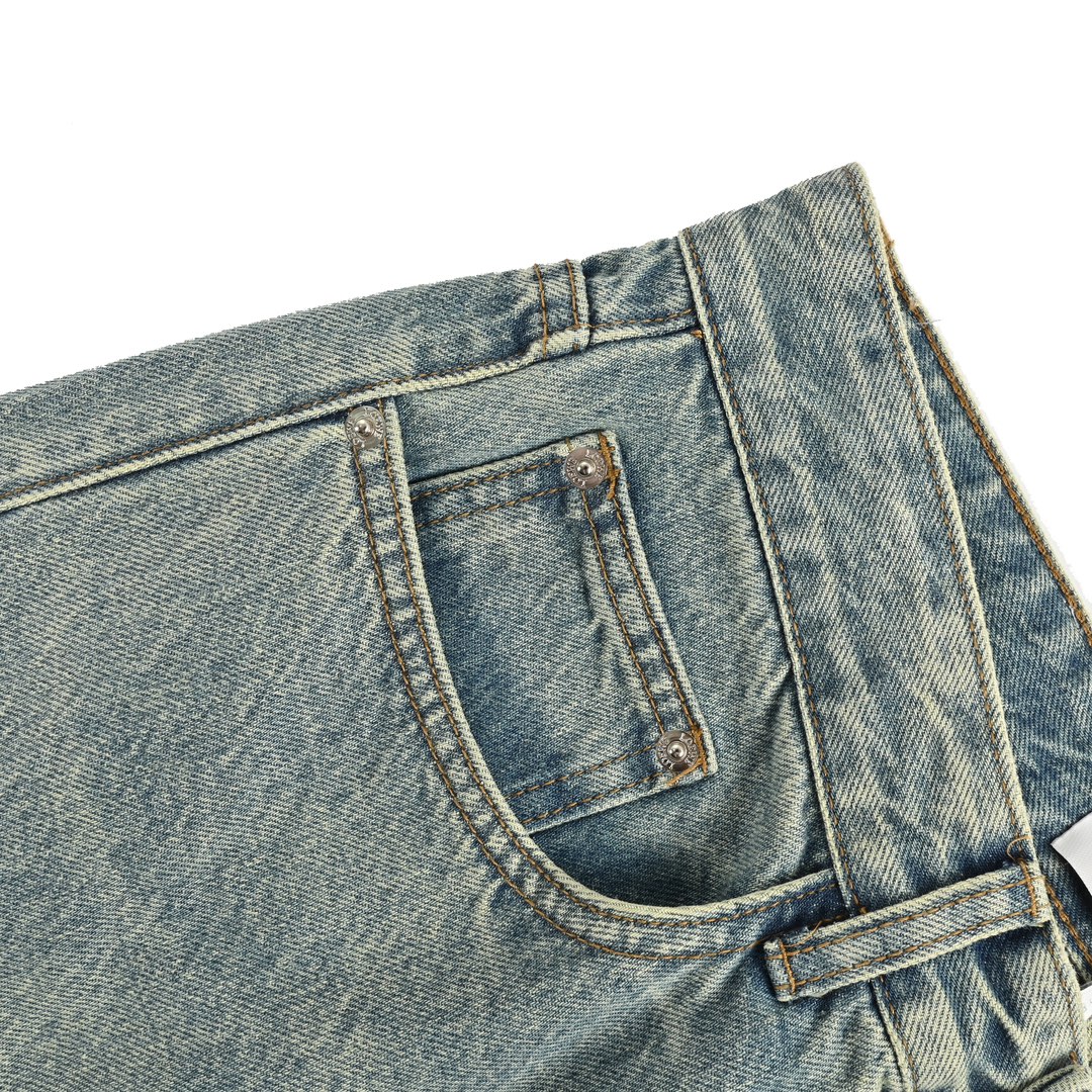 Loewe 24Fw solid color simple jeans