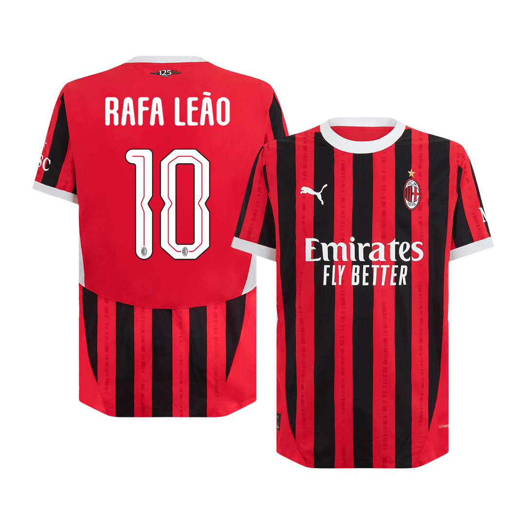 Authentic RAFA LEÃO #10 AC Milan football shirt 2024/25 - UCL