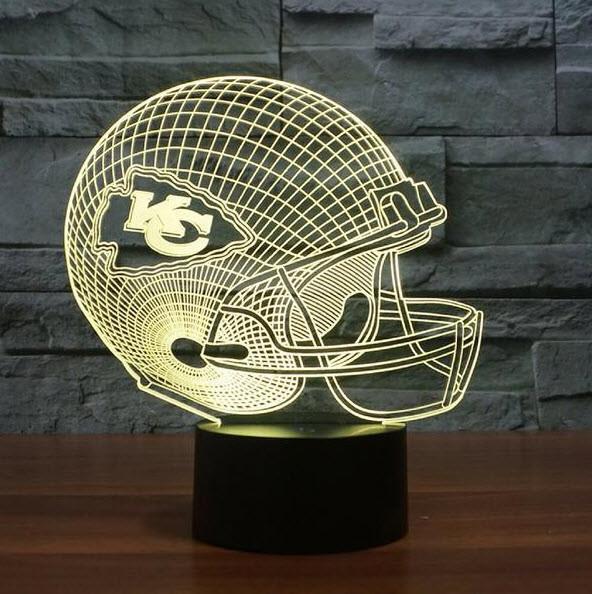 KANSAS CITY CHIEFS 3D LED LIGHT LAMP