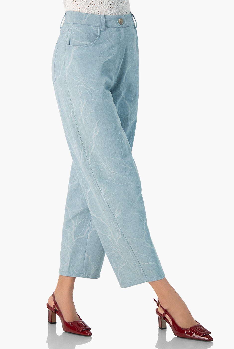 Pantalon con bolsillos simulados
