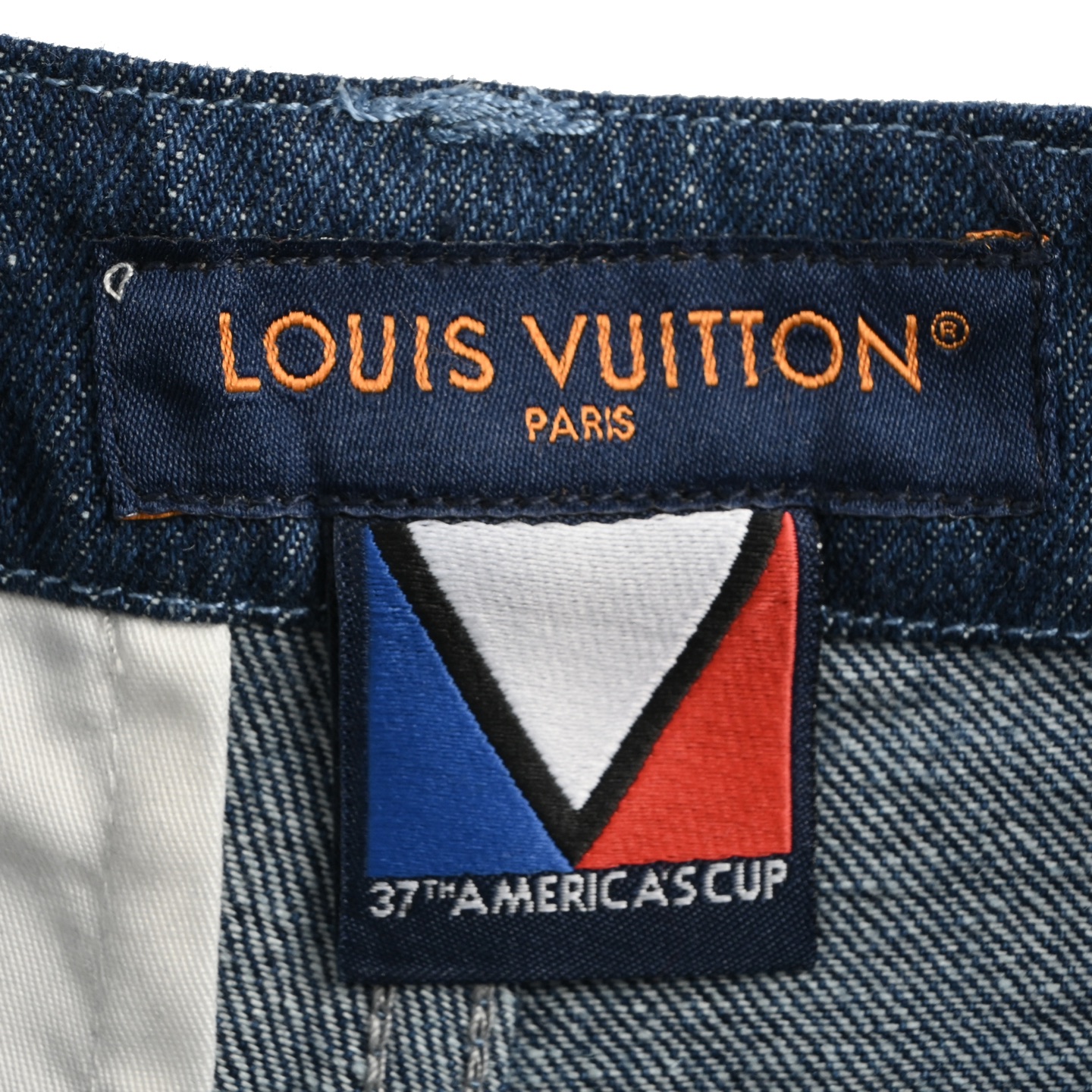 Louis Vuitton America's Cup Checkerboard Denim Shorts