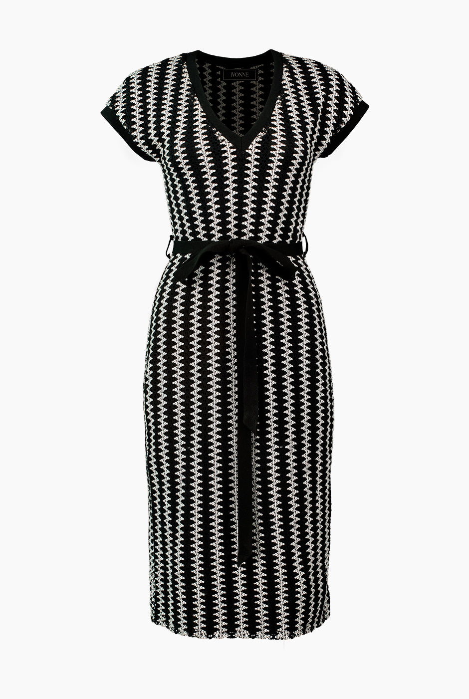 Vestido midi de escote en V