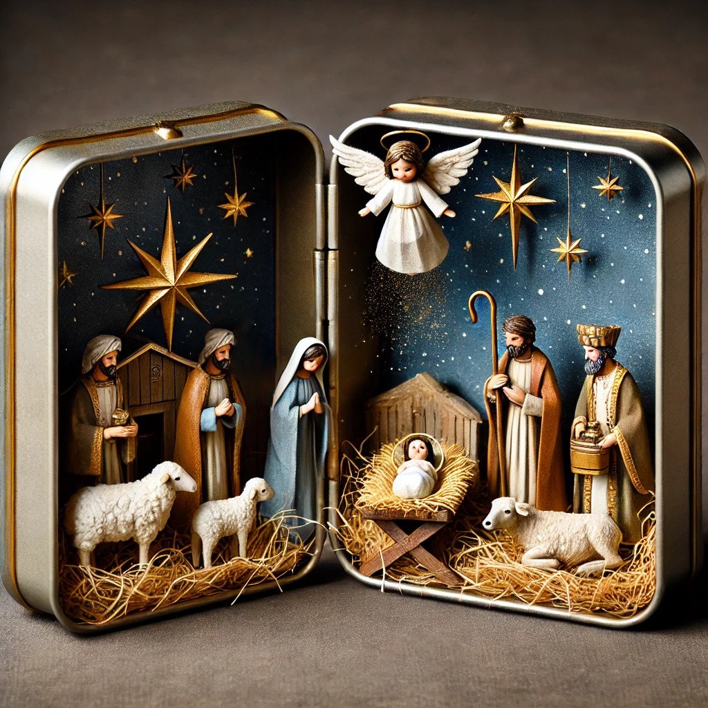 🔥Last Day 49% OFF - Miniature Nativity Scene Tin Box