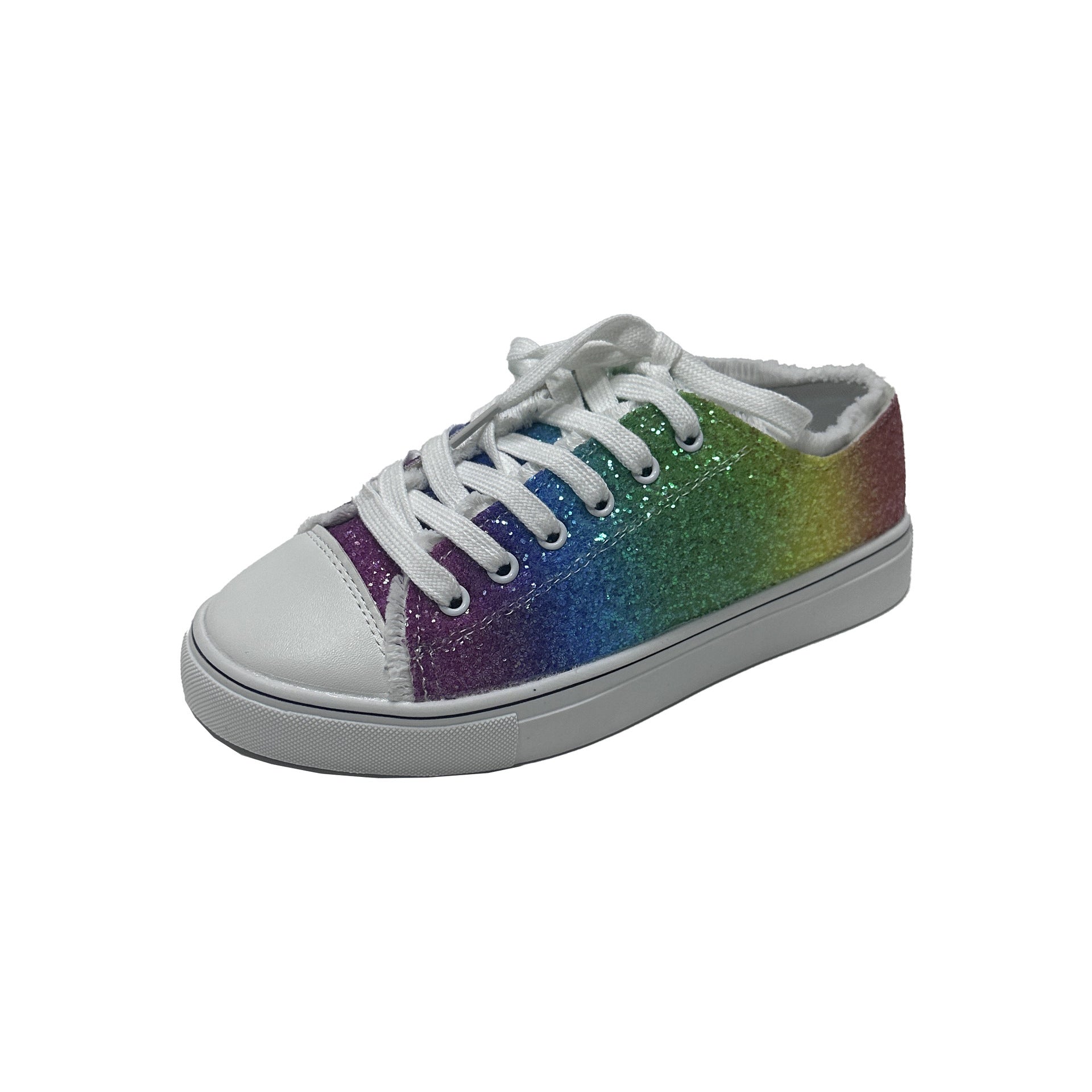 Casual Female 3D Gradient Color Sequins Flat Skateboard Shoes