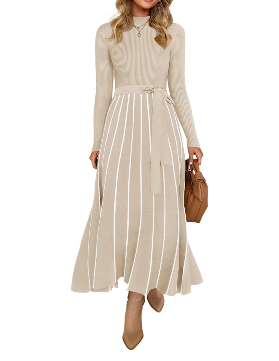 On Sale🔥Womens Fall / Winter Trendy Solid Color Sweater Dress