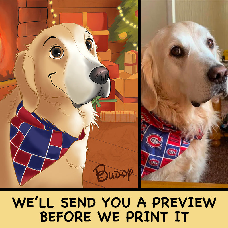 Custom Cartoon Pet Portrait Acrylic Plaque