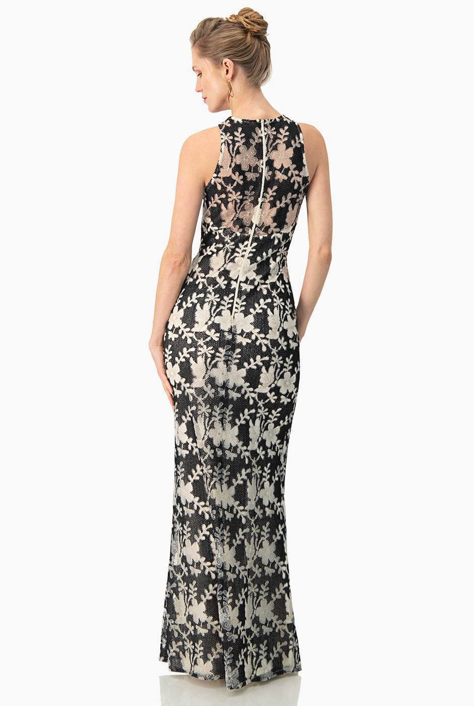 Vestido largo floral sin mangas