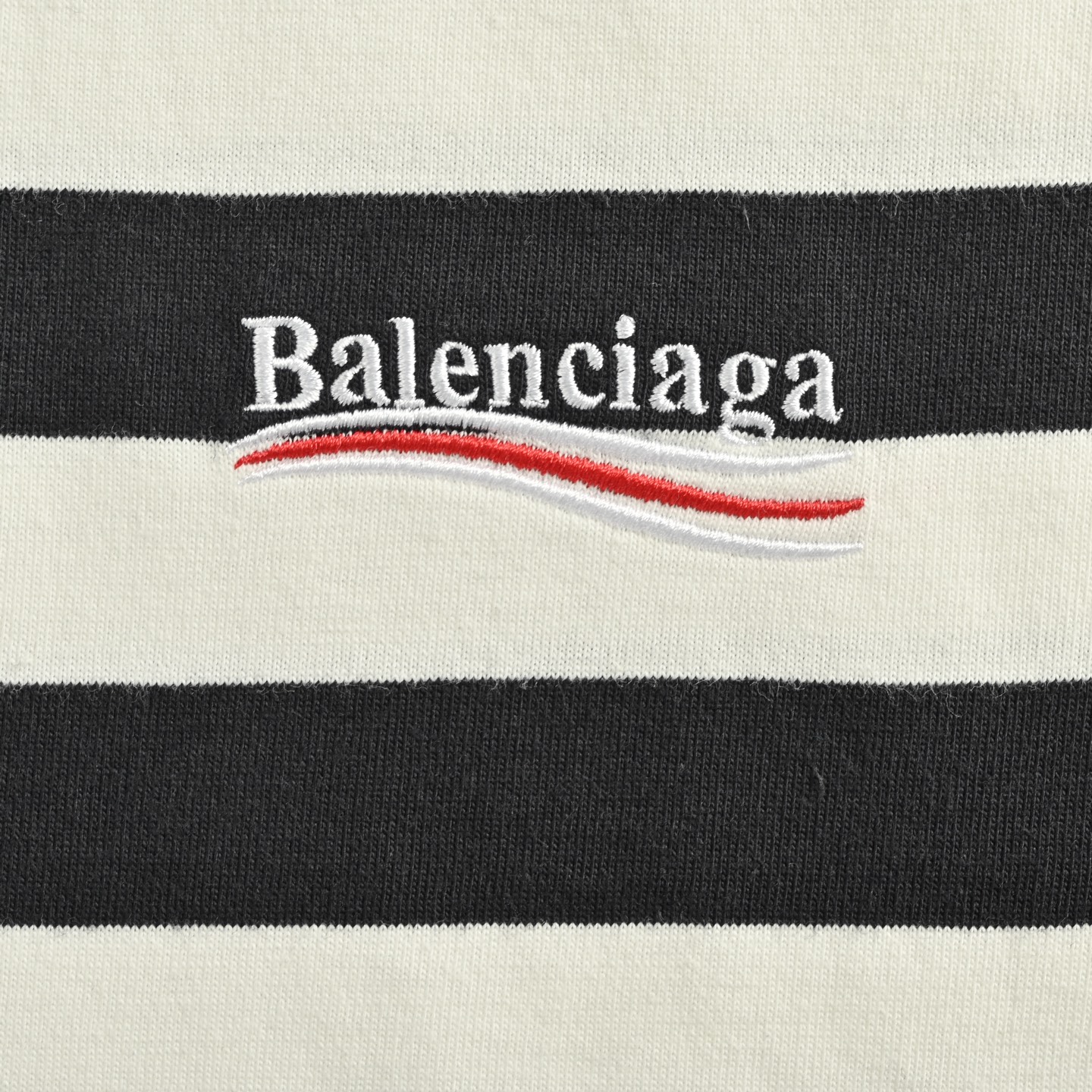 Balenciaga 25ss Coke embroidered striped Polo short sleeve