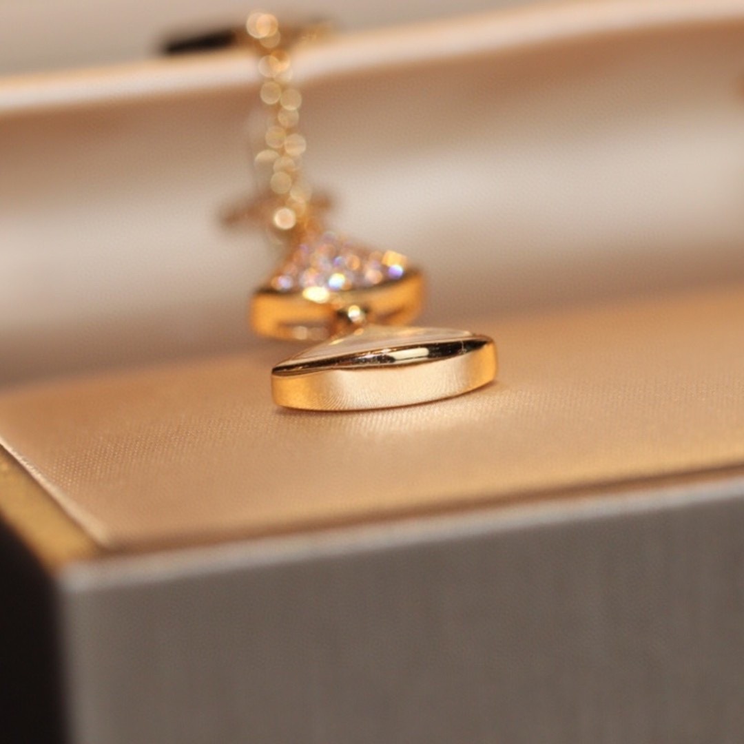 Bulgari Tassel Rose Gold Scalloped Diamond Earrings