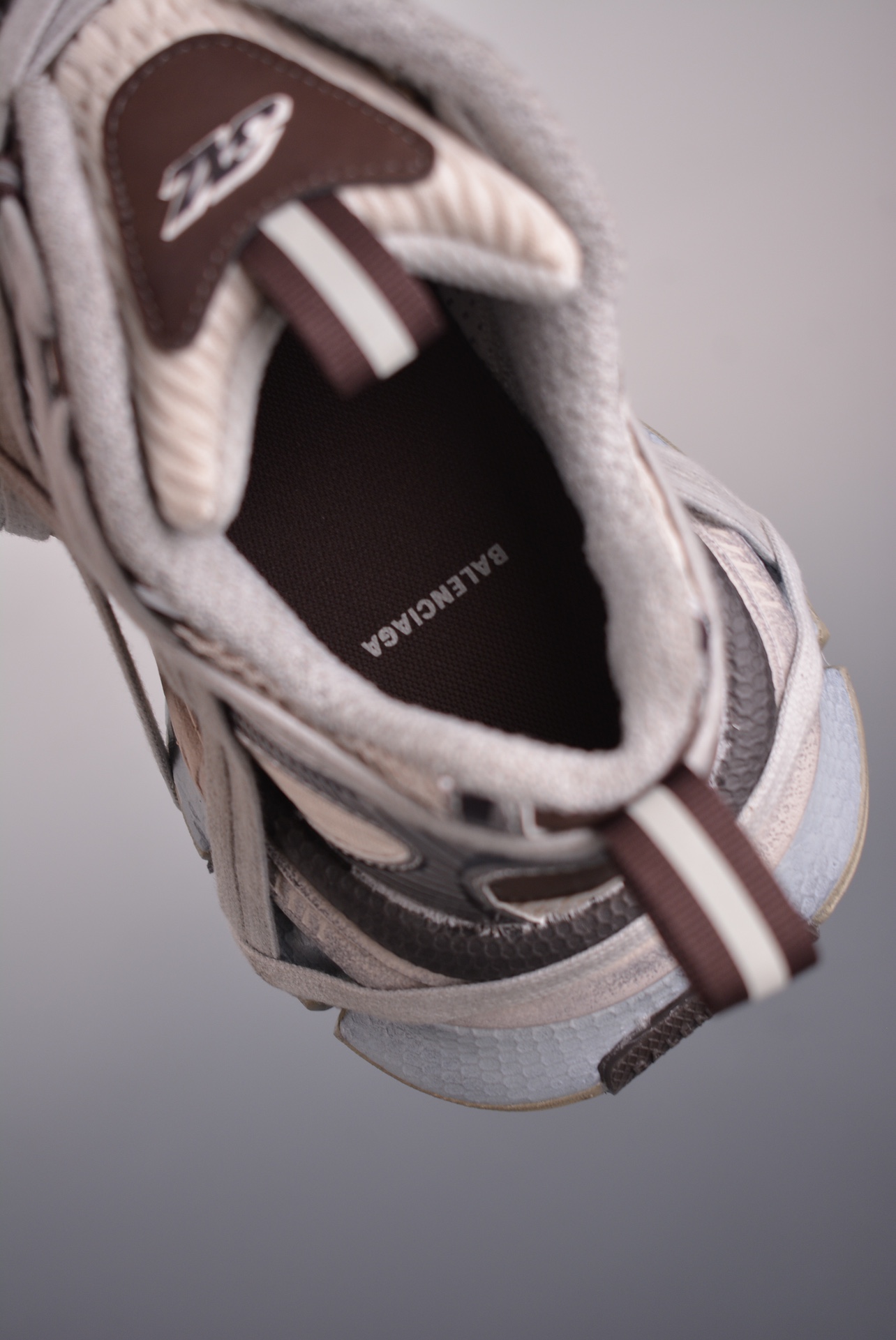 Balenciaga new 3XL lace-up trendy running shoes brown