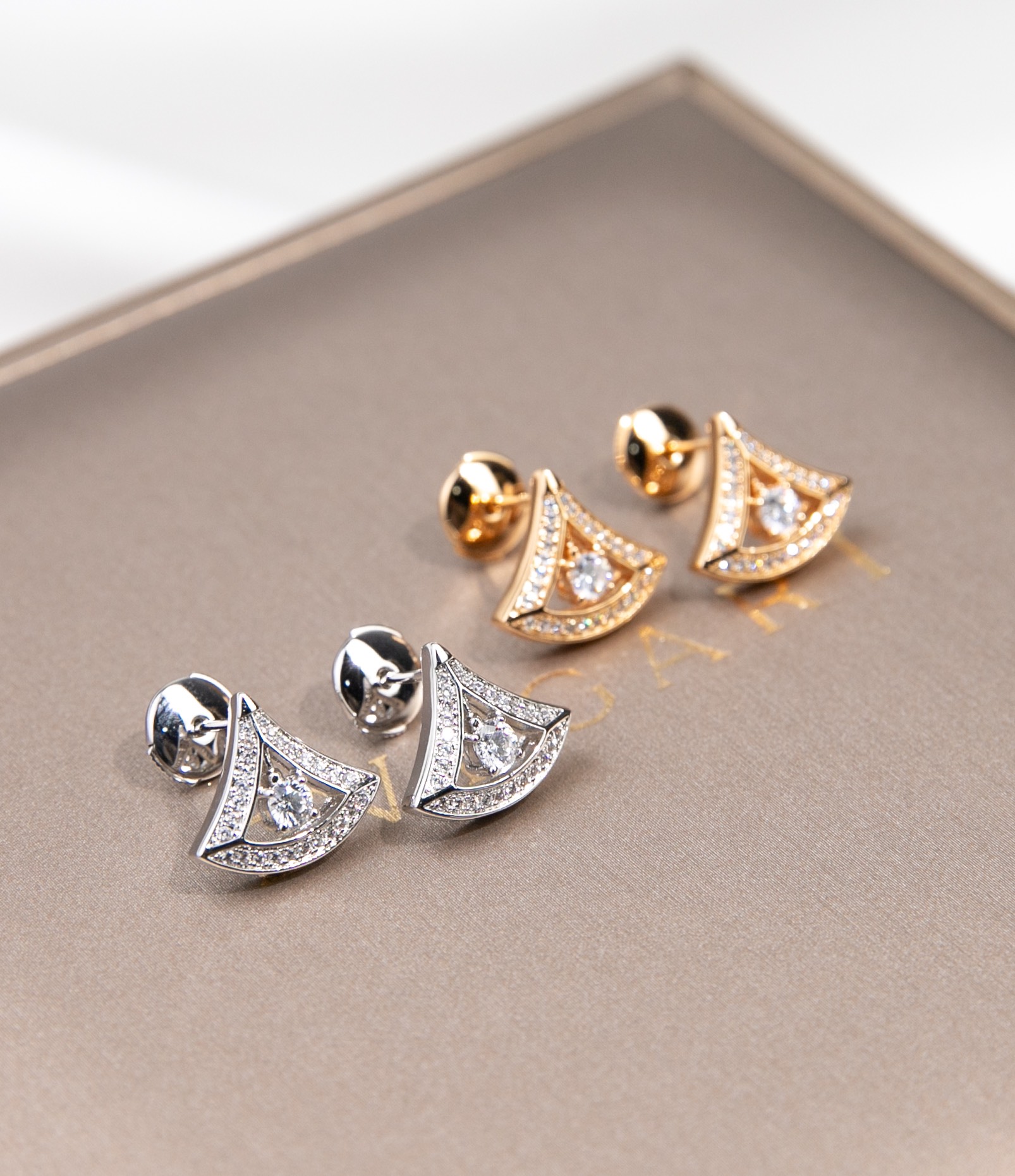 Bulgari B.ZERO 1 series diamond earrings