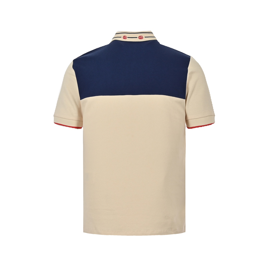Gucci Double G embroidered colorblocked Polo short sleeves