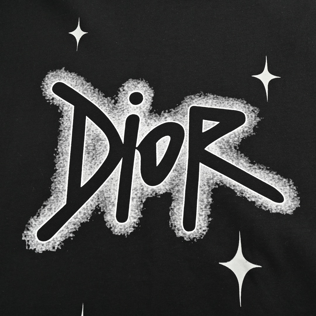 Dior 24ss large letter logo print short sleeves