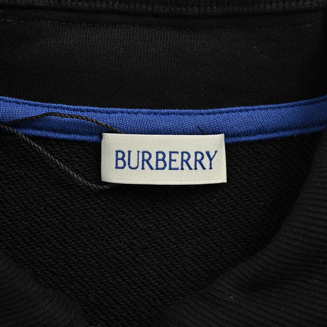 Burberry 24Fw small warhorse embroidered half-zip lapel sweatshirt
