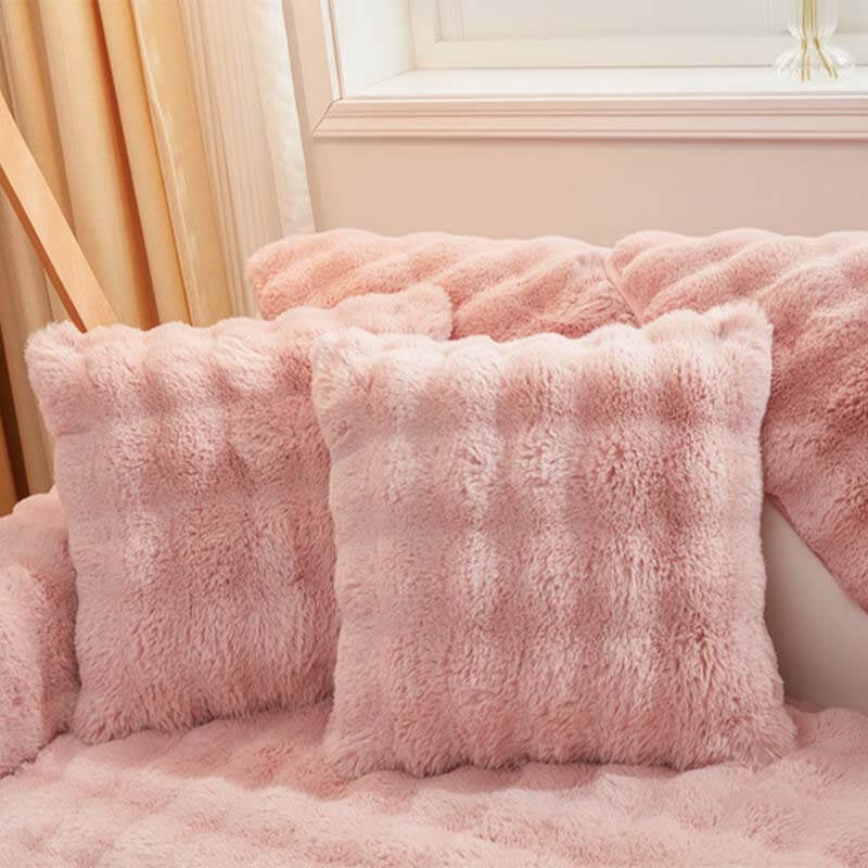 😍Cosy Plush Solid Colour Non-slip Couch Cover