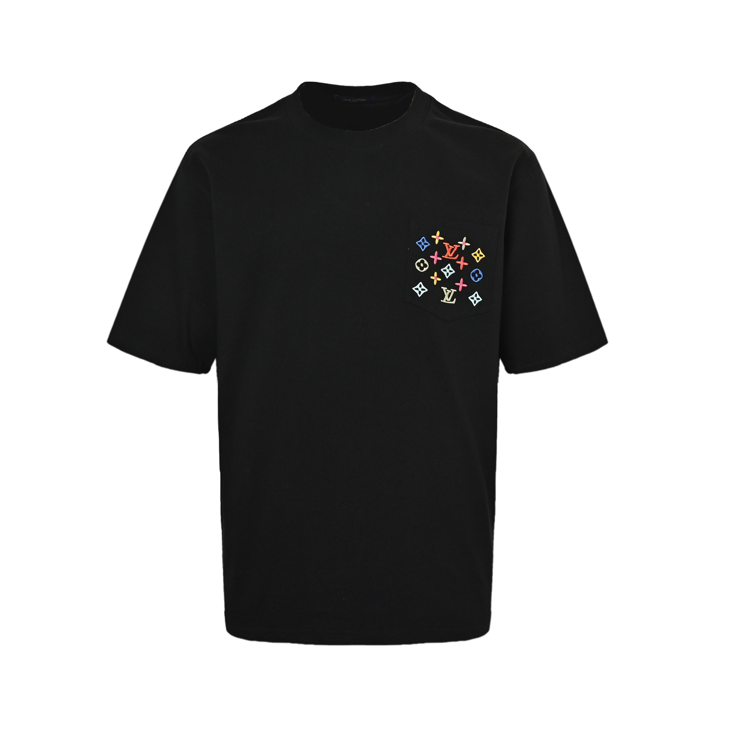 Louis Vuitton 25ss pocket colorful monogram colorful embroidery short sleeve