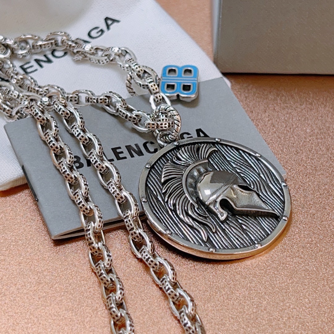 Balenciaga Sparta Round Chain Vintage Necklace