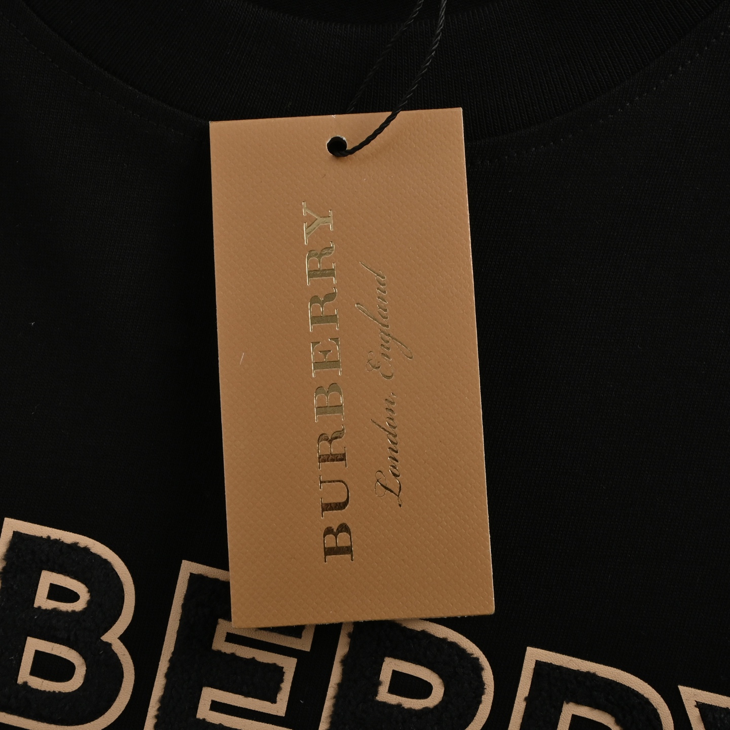 Burberry 25ss towel embroidered letter logo short sleeve