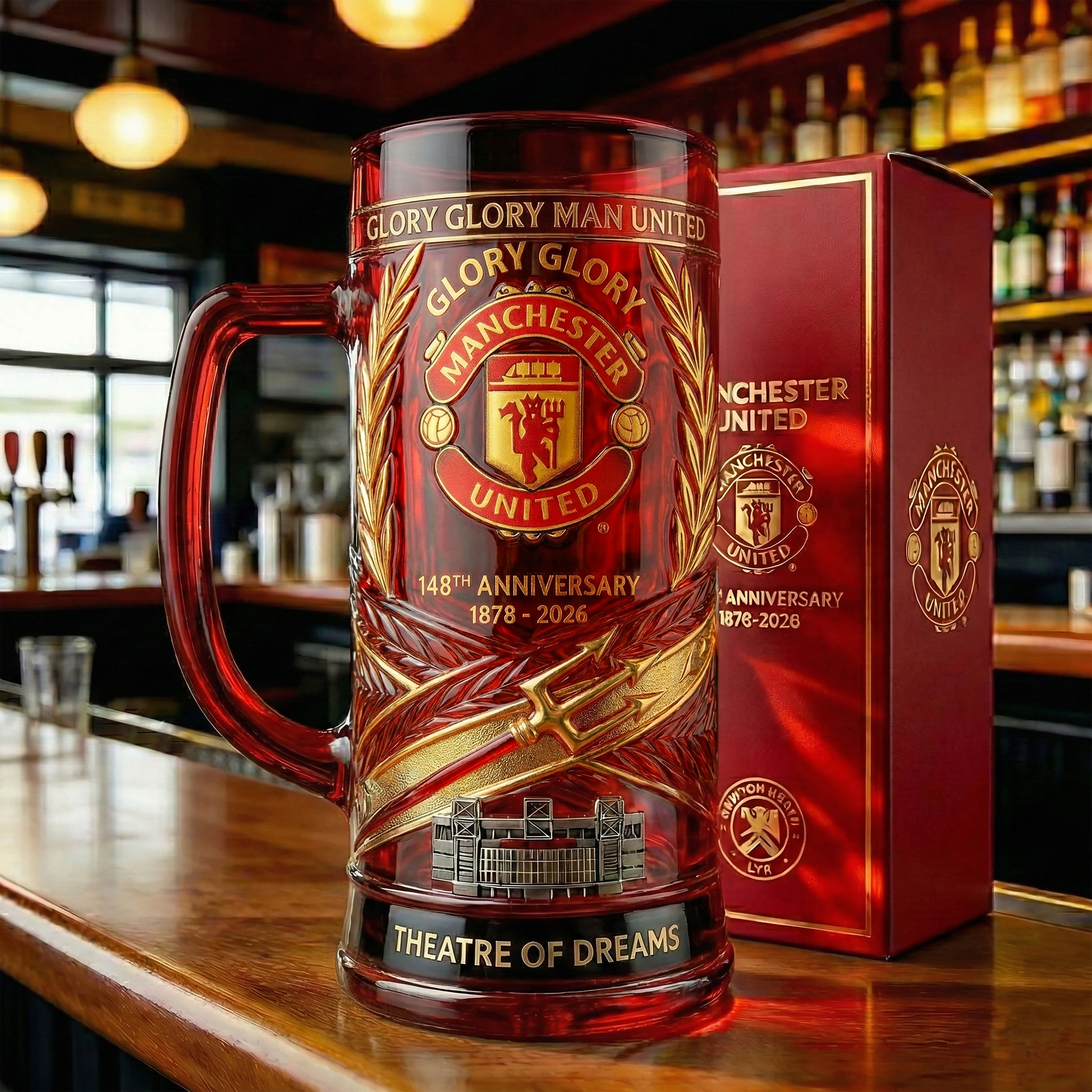 Manchester United 148th Anniversary Commemorative Glass