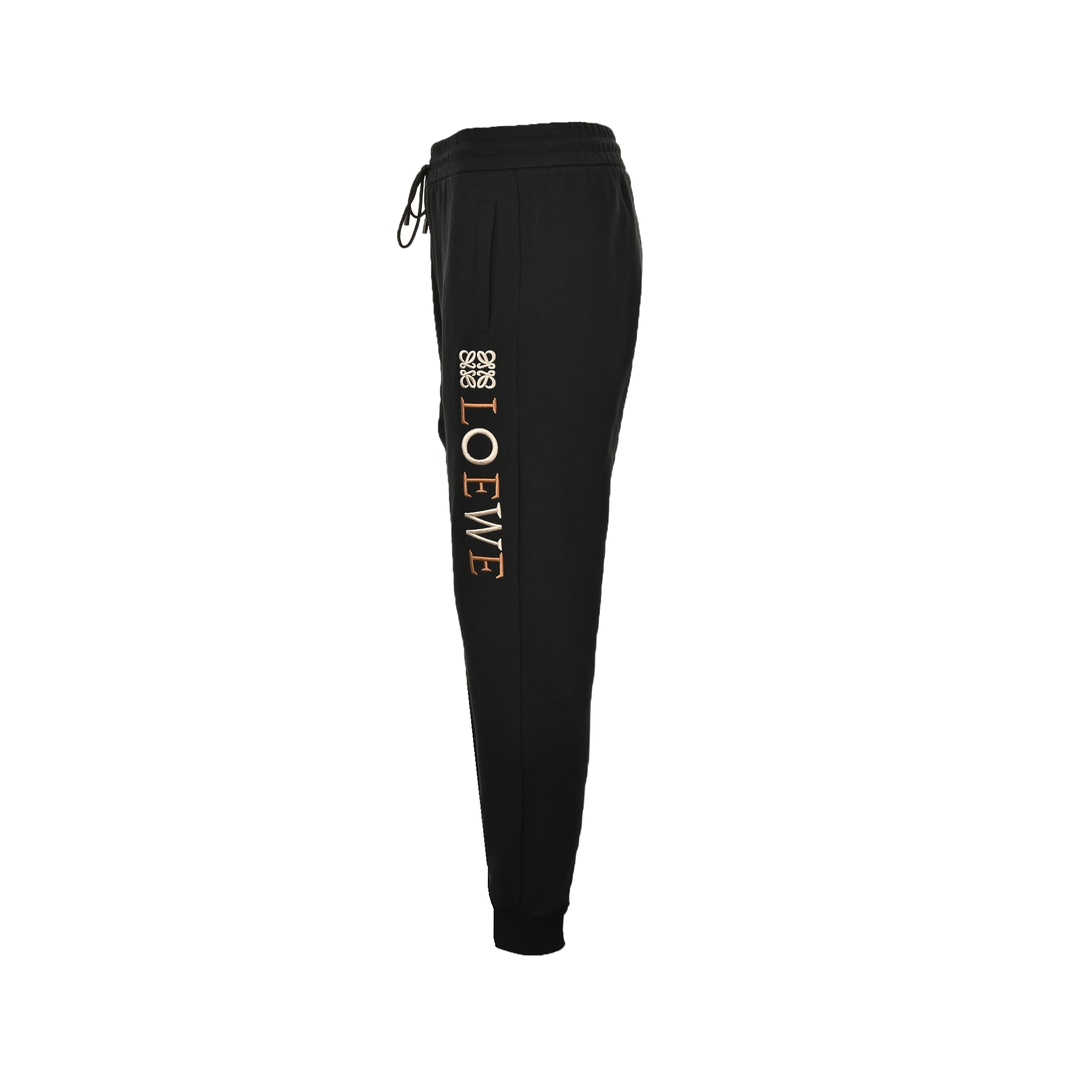 Loewe 23Fw embroidered colorblock logo trousers