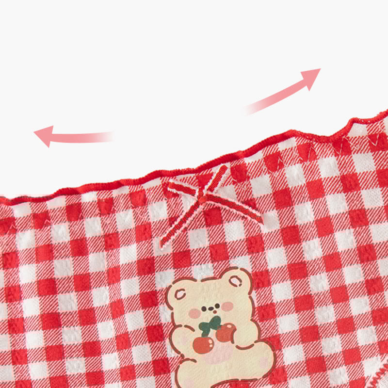 4 Pack Bear Cherry Print Panty Set