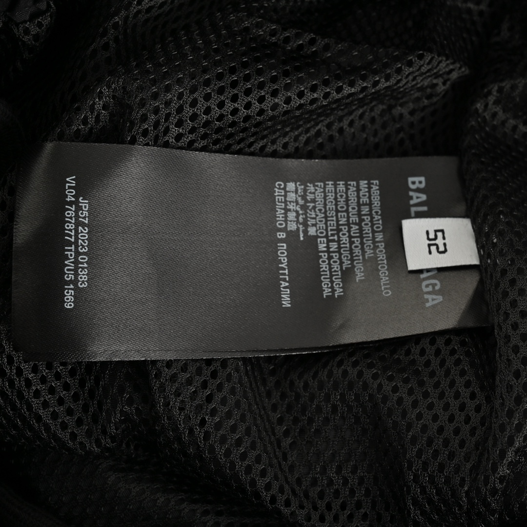 Balenciaga 24Fw double ring letter embroidered sports trousers