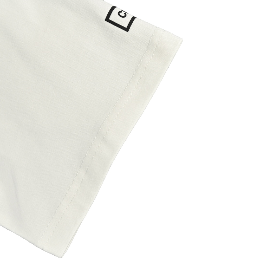 Chanel small logo on the neckline simple letters solid color short sleeves