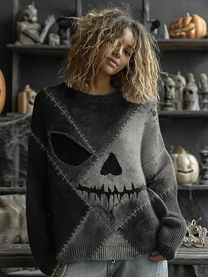 Women's Halloween Print Sweater