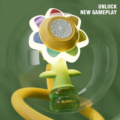 👍Last Day Promotion 50% OFF💥Sunflower Shaped Portable Electric Bubble Maker Toy