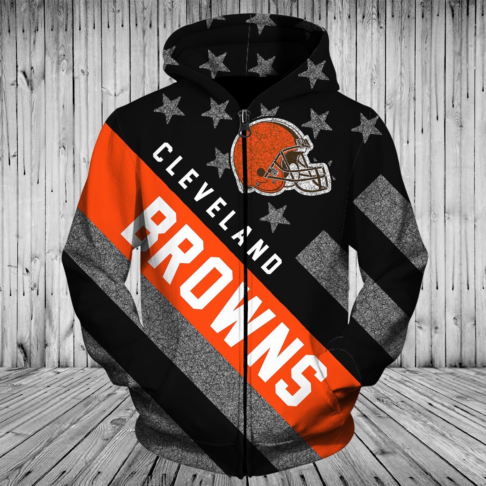 BROWNS HOODIE 3D FLAG52