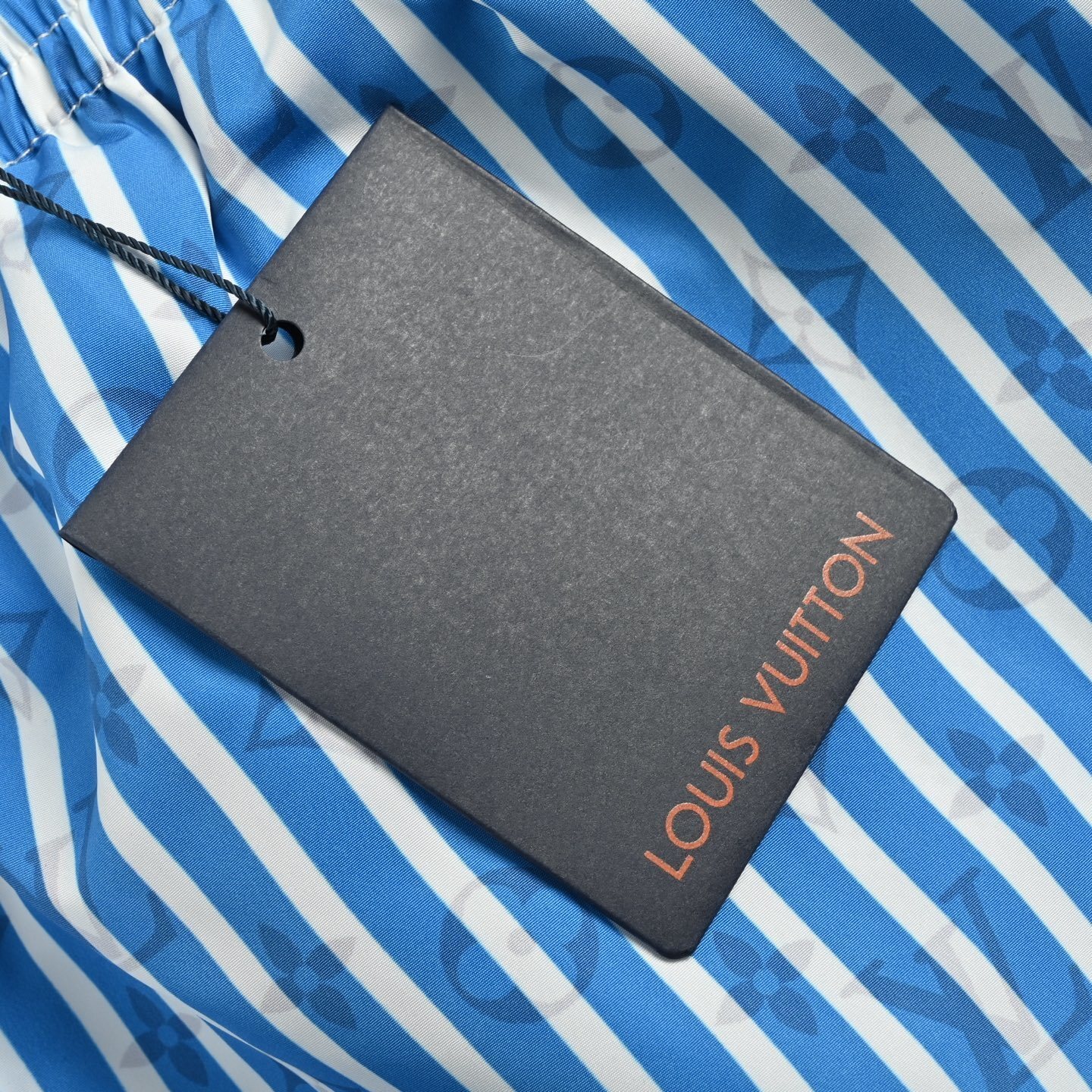 Louis Vuitton 25ss blue striped shorts with obscure monogram