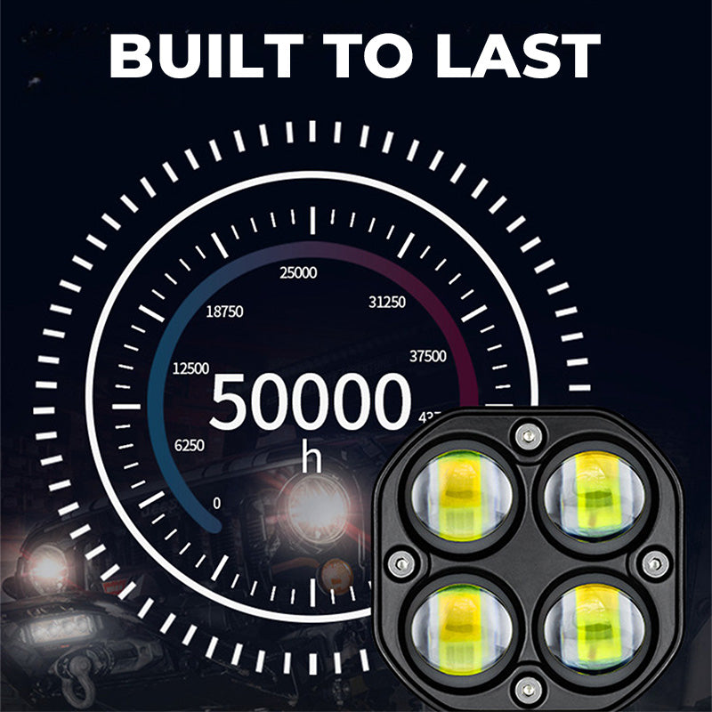 4-LED High-Brightness Motorcycle Spotlight