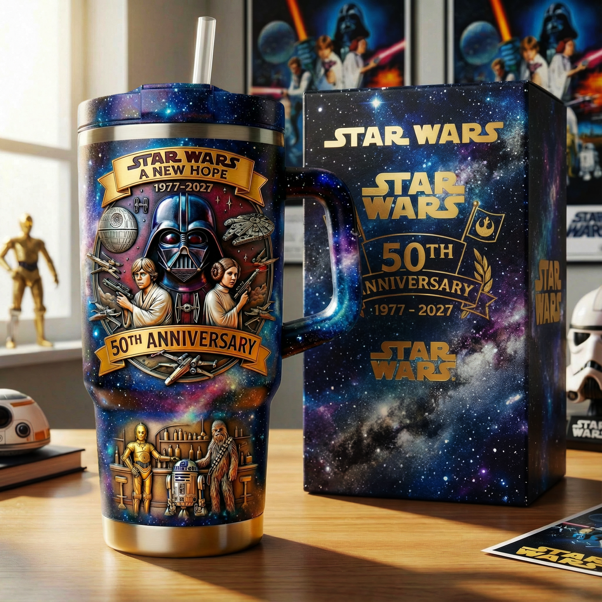 Star Wars  A New Hope 50th Anniversary Tumbler