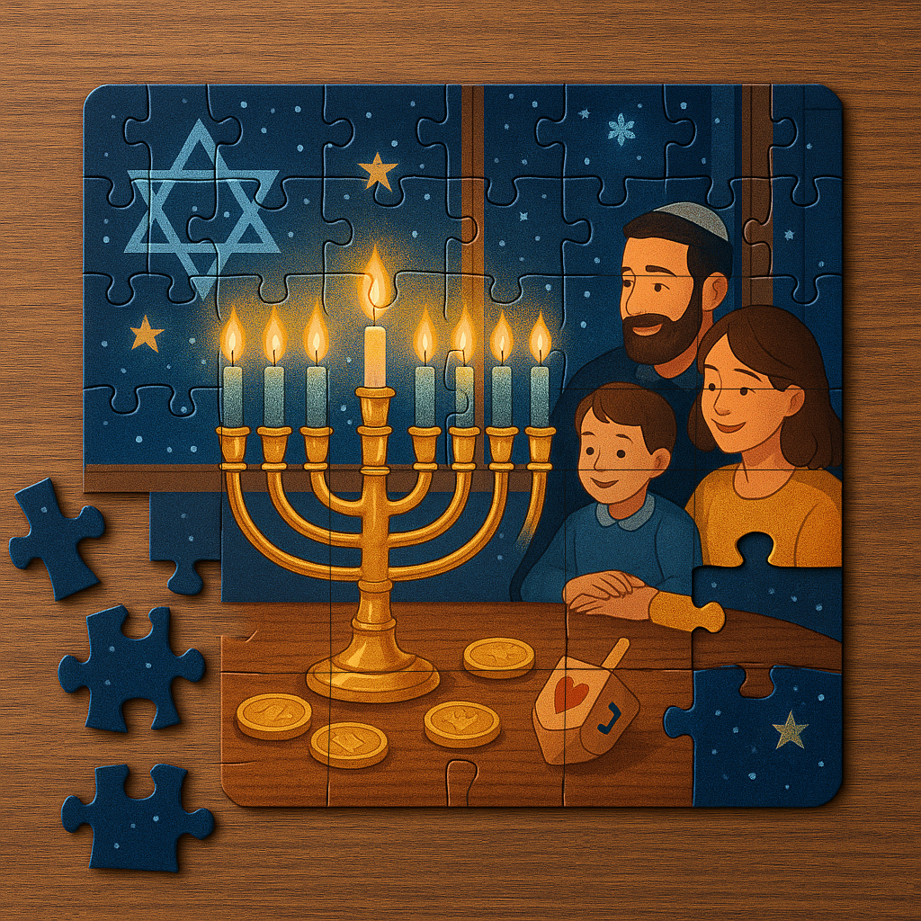 Hanukkah Puzzle Challenge: A Fun Family Celebration