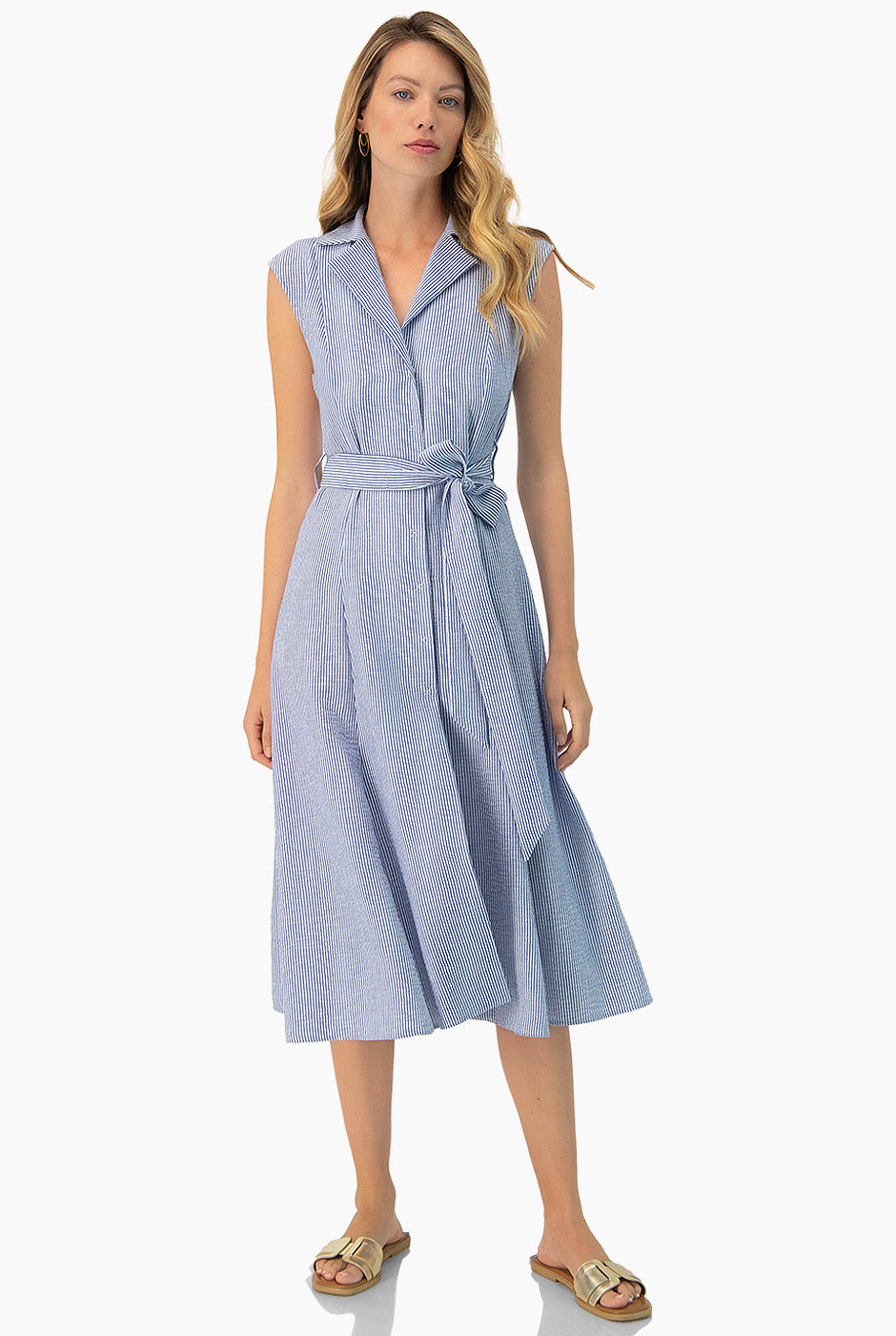 Vestido corto de rayas