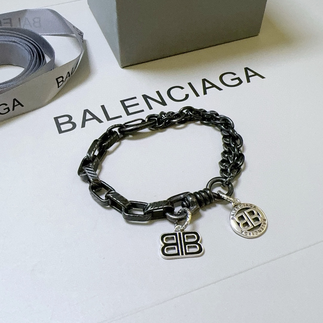 Balenciaga Chain Thai Silver Style Bracelet