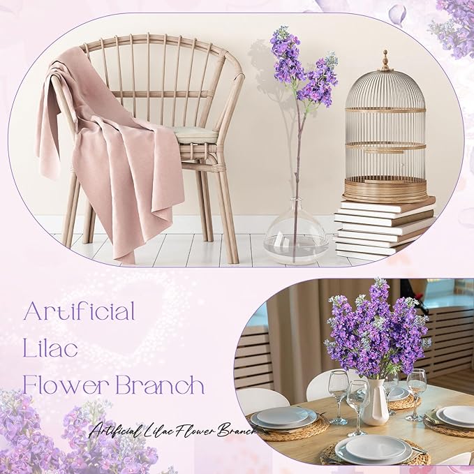 💐💐High Quality Artificial Lilac Bouquet 🔥（ Home Decor Wedding Table Room Decor Gift）