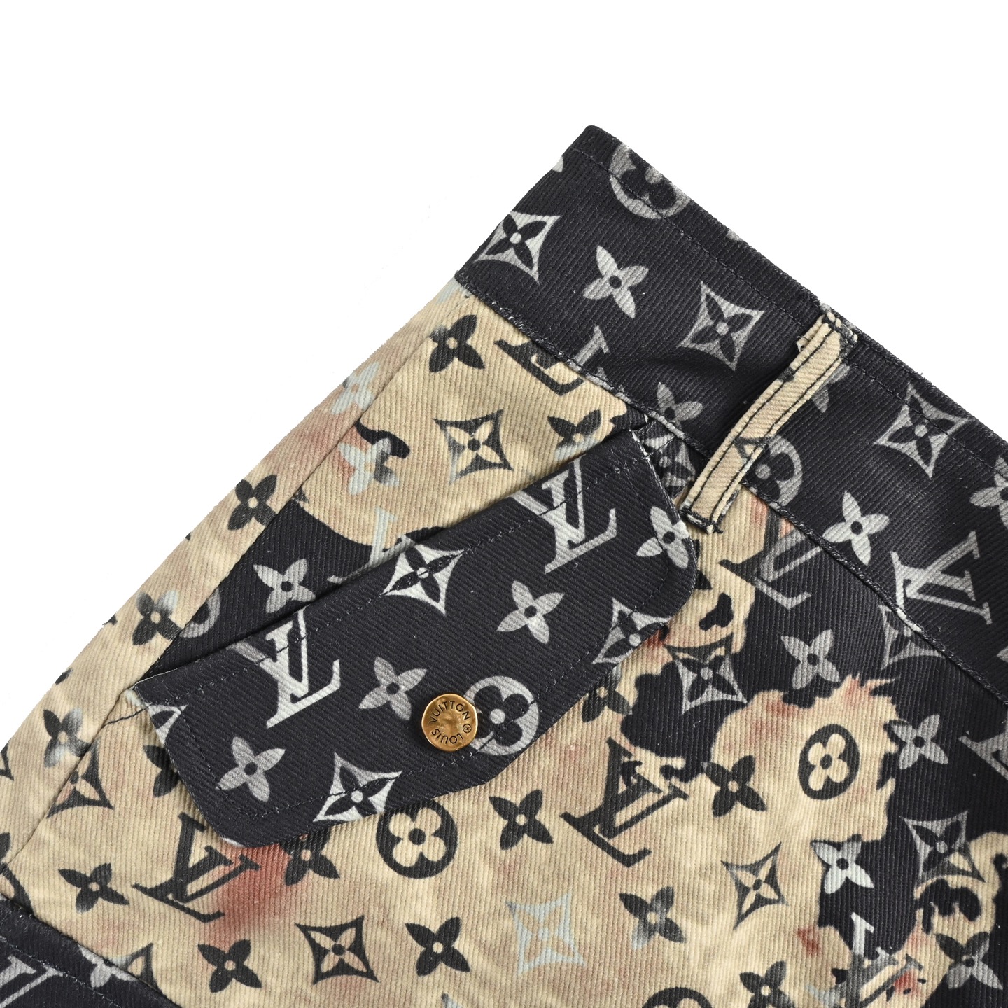 Louis Vuitton all over printed denim shorts