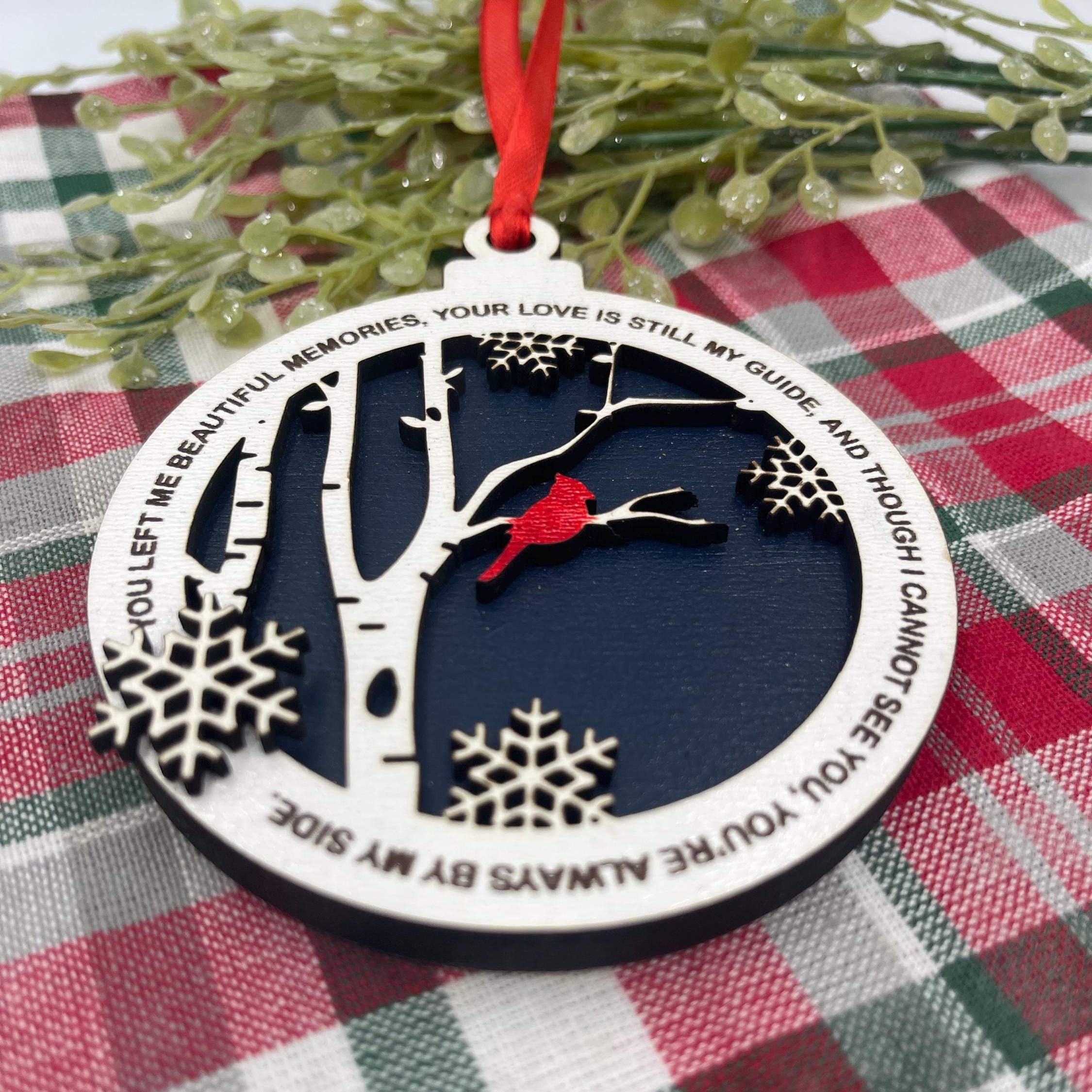 Cardinal Ornaments in Memorial of Loved One