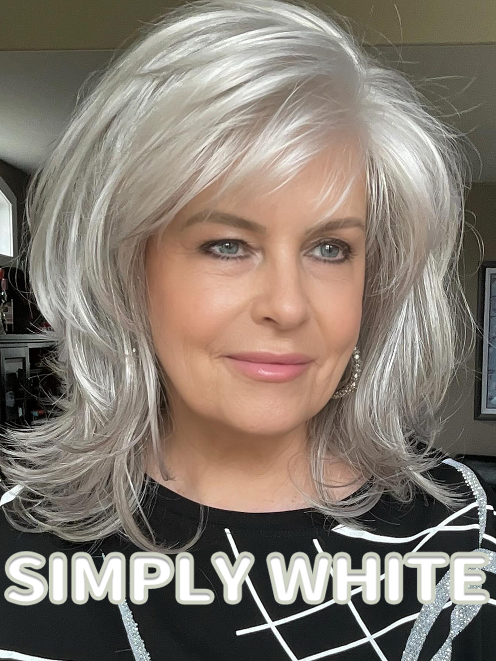 Mid-length Layered GLAM Wig With Classic Waves
