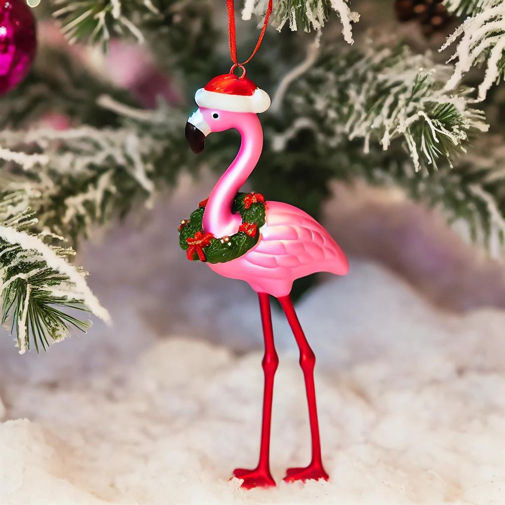 🦩Flamingo Christmas Ornament